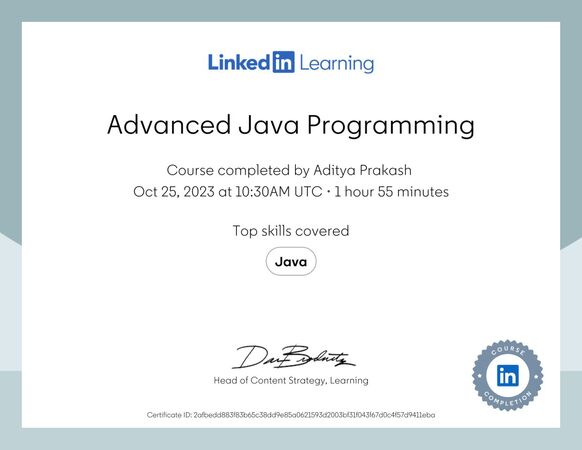 Advanced Java Programming