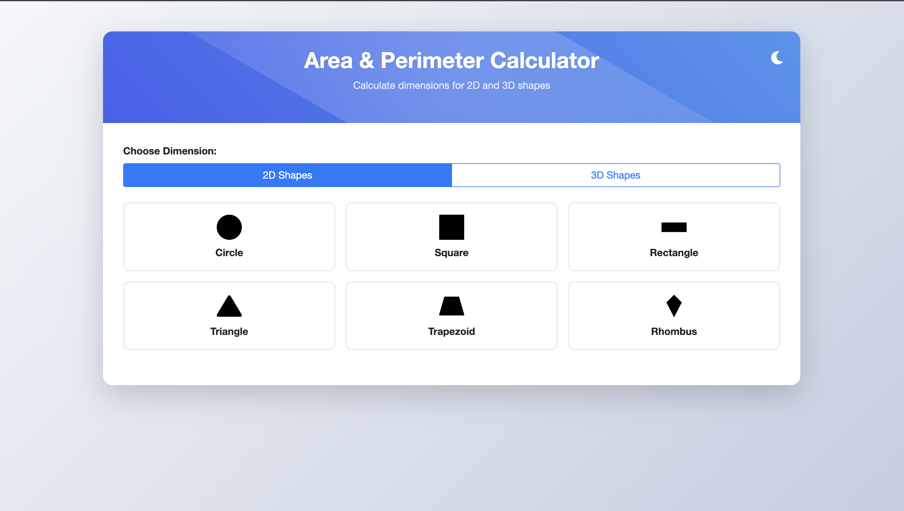 Perimeter and Area Calculator