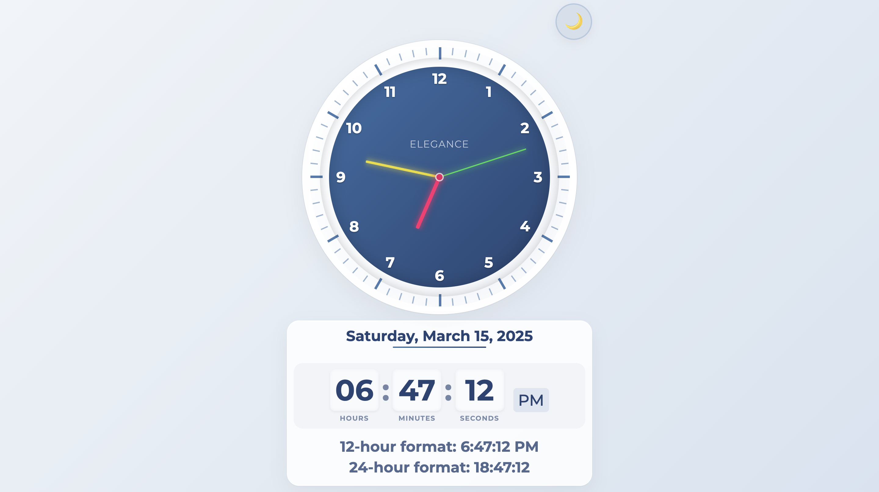 Analog clock & Digital Clock