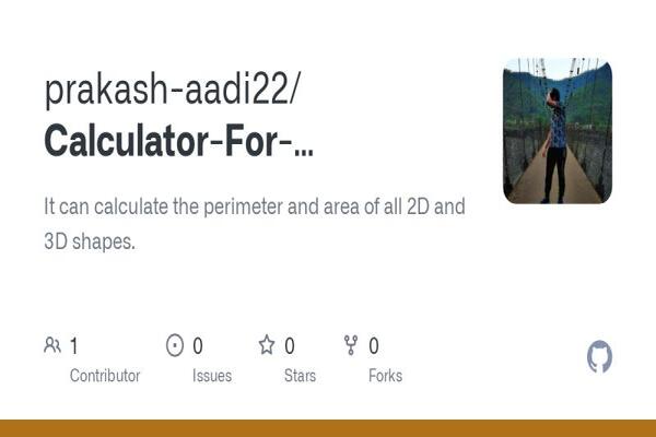 Calculator for perimeter and area